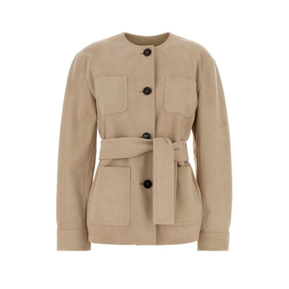 Mm Studio Women Sand Suede Boemia Jacket